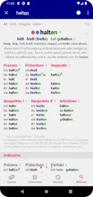 Verbs German Dictionary android App screenshot 7